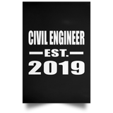 Civil Engineer Established EST. 2019 - Poster Portrait