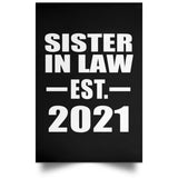 Sister In Law Established EST. 2021 - Poster Portrait