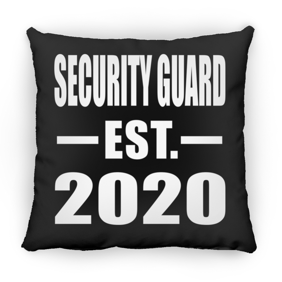 Security Guard Established EST. 2020 - Throw Pillow Black