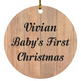 Vivian Baby's First Christmas - Circle Ornament C