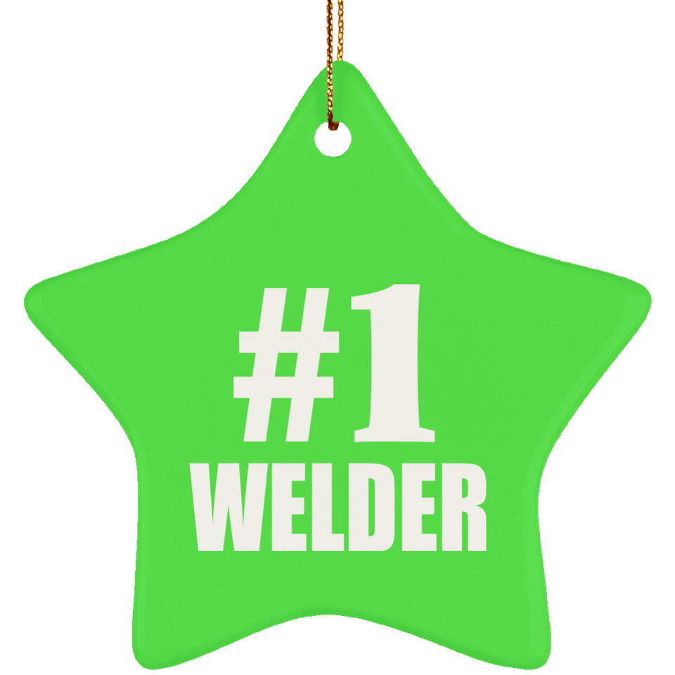 Number One #1 Welder - Star Ornament