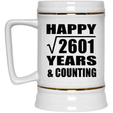 Happy 51st Anniversary Square Root of 2601 Years & Counting - Beer Stein