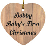 Bobby Baby's First Christmas - Heart Ornament C