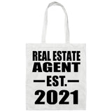 Real Estate Agent Established EST. 2021 - Tote Bag White