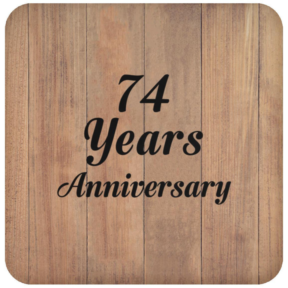 74th Anniversary 74 Years Anniversary - Drink Coaster C