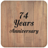 74th Anniversary 74 Years Anniversary - Drink Coaster C