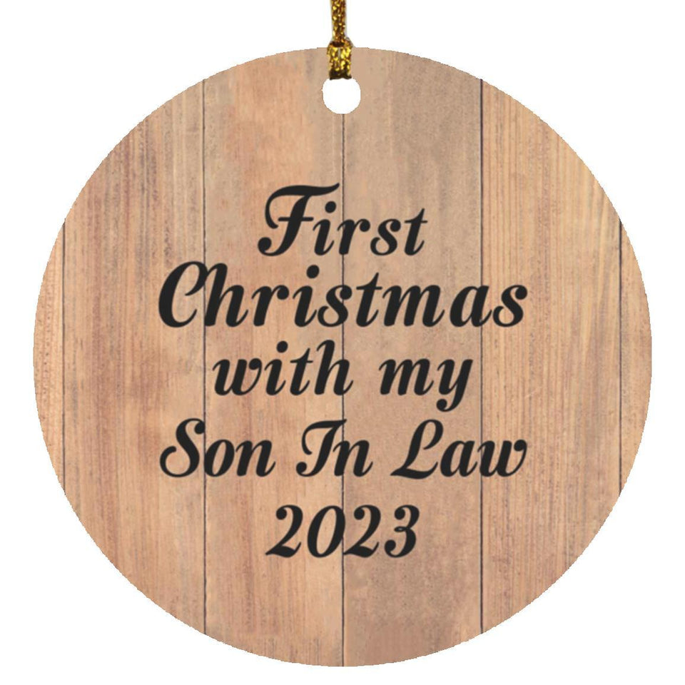 First Christmas With My Son In Law 2023 - Circle Ornament C