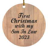 First Christmas With My Son In Law 2023 - Circle Ornament C