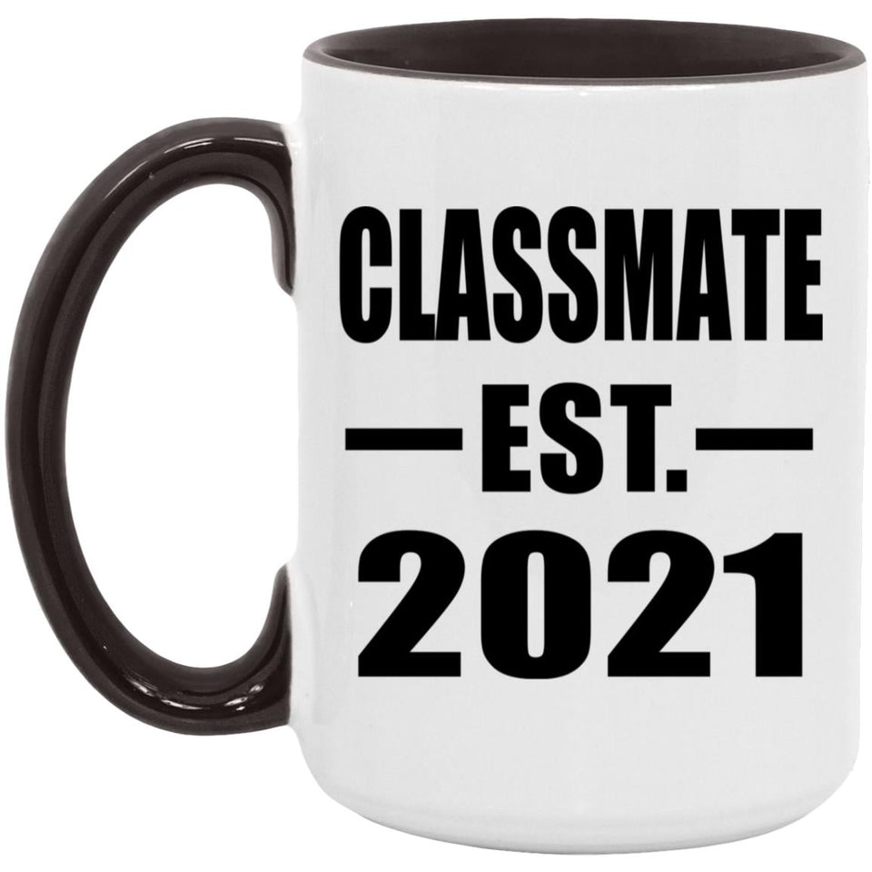 Classmate Established EST. 2021 - 15oz Accent Mug Black