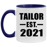 Tailor Established Est. 2021 - 11oz Accent Mug Purple