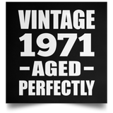 53rd Birthday Vintage 1971 Aged Perfectly - Poster Square