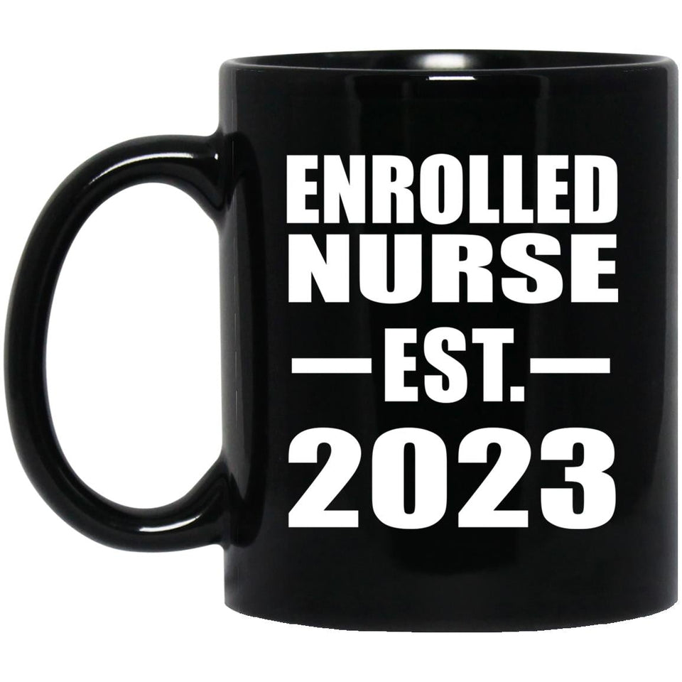Enrolled Nurse Established EST. 2023 - 11oz Coffee Mug Black