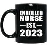 Enrolled Nurse Established EST. 2023 - 11oz Coffee Mug Black
