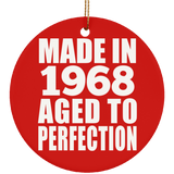 56th Birthday Made In 1968 Aged to Perfection - Circle Ornament