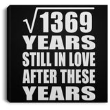 37th Anniversary Square Root of 1369 Years Still In Love - Canvas Square