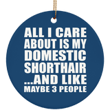 All I Care About Is My Domestic Shorthair - Circle Ornament