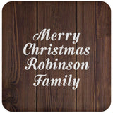 Merry Christmas Robinson Family - Drink Coaster D