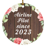 Airline Pilot Since 2023 - Circle Ornament A