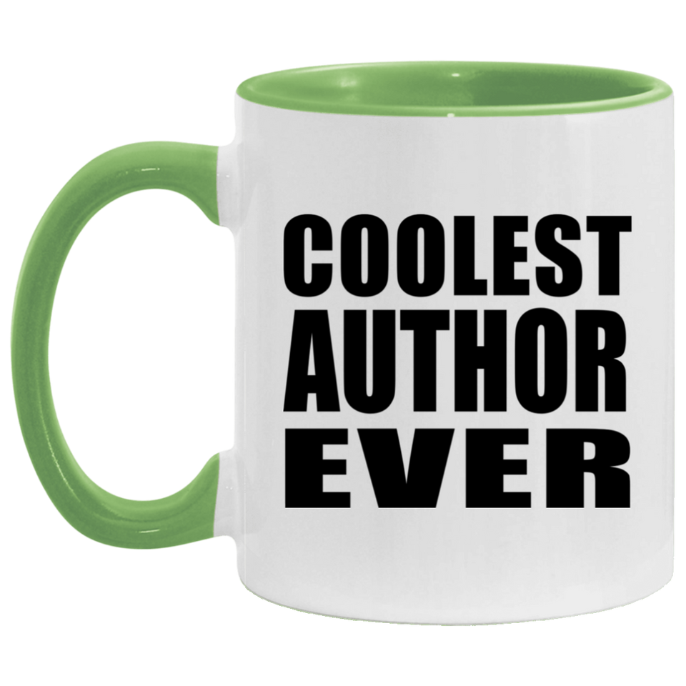 Coolest Author Ever - 11oz Accent Mug Green