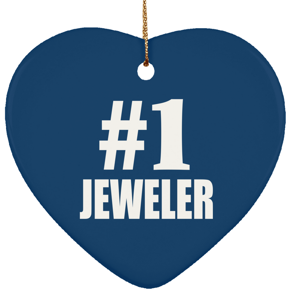 Number One #1 Jeweler - Heart Ornament
