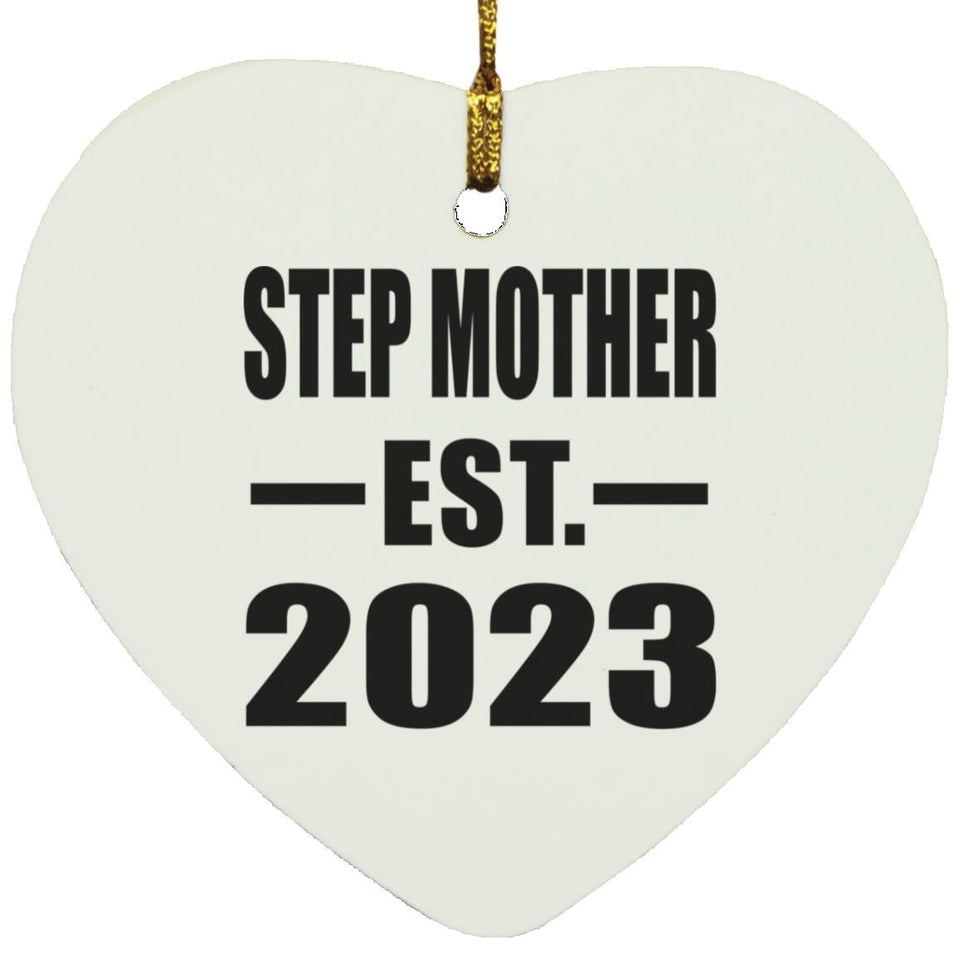 Step Mother Established EST. 2023 - Heart Ornament