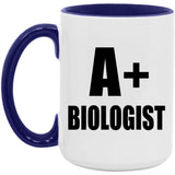 A+ Biologist - 15oz Accent Mug Purple