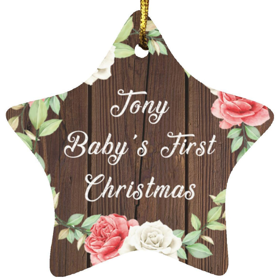Tony Baby's First Christmas - Star Ornament A