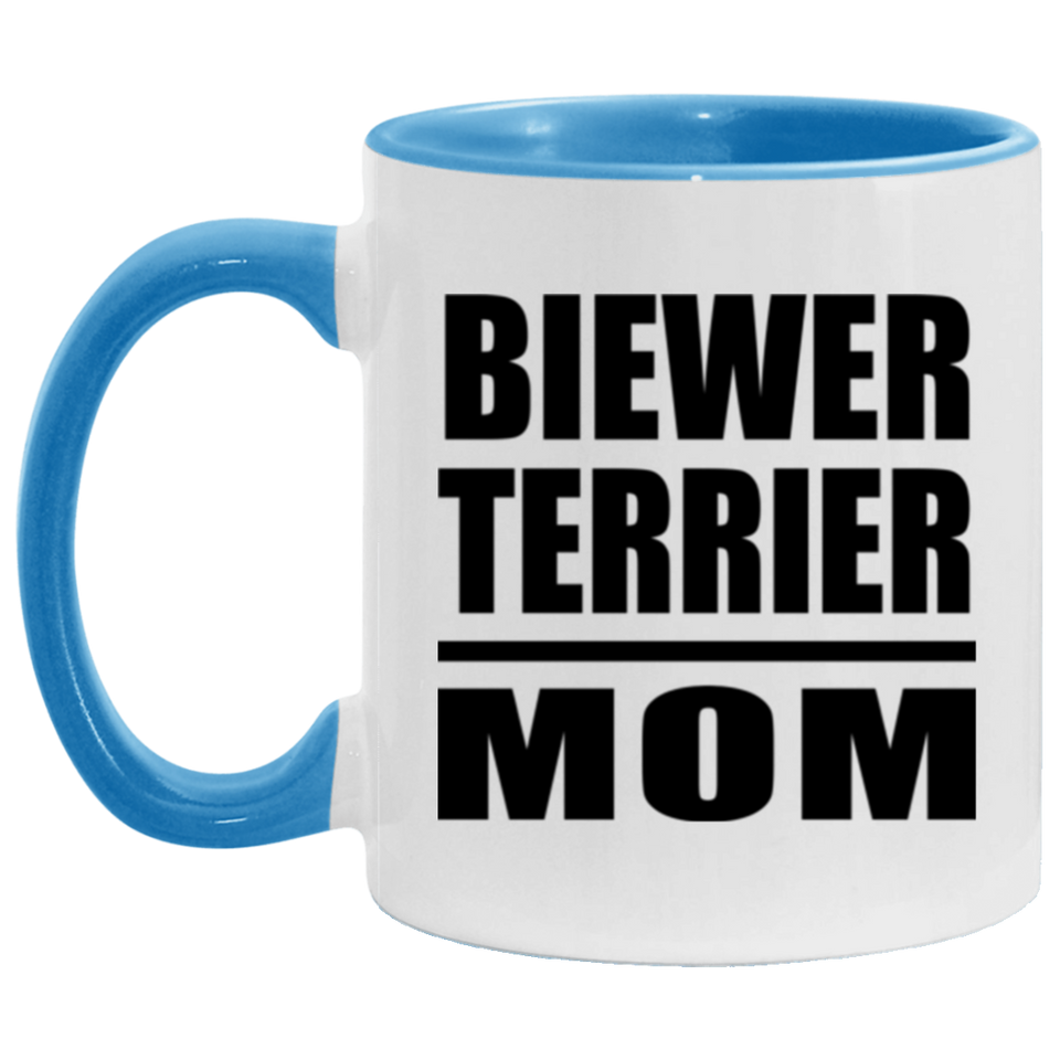 Biewer Terrier Mom - 11oz Accent Mug Blue