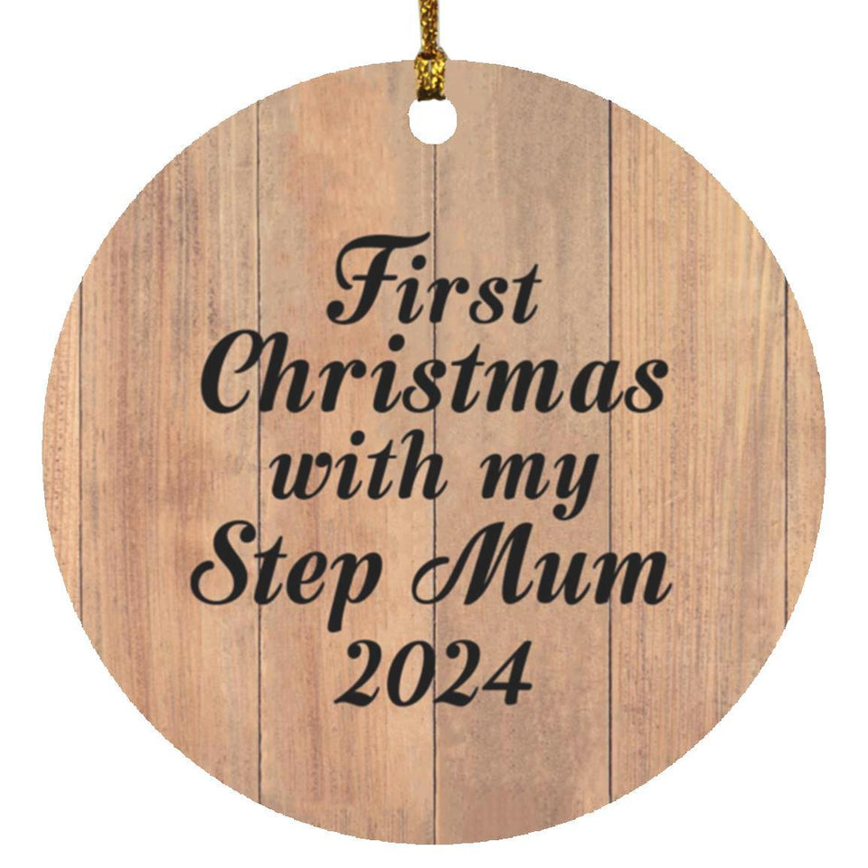 First Christmas With My Step Mum 2024 - Circle Ornament C