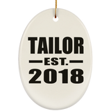 Tailor Established EST. 2018 - Oval Ornament