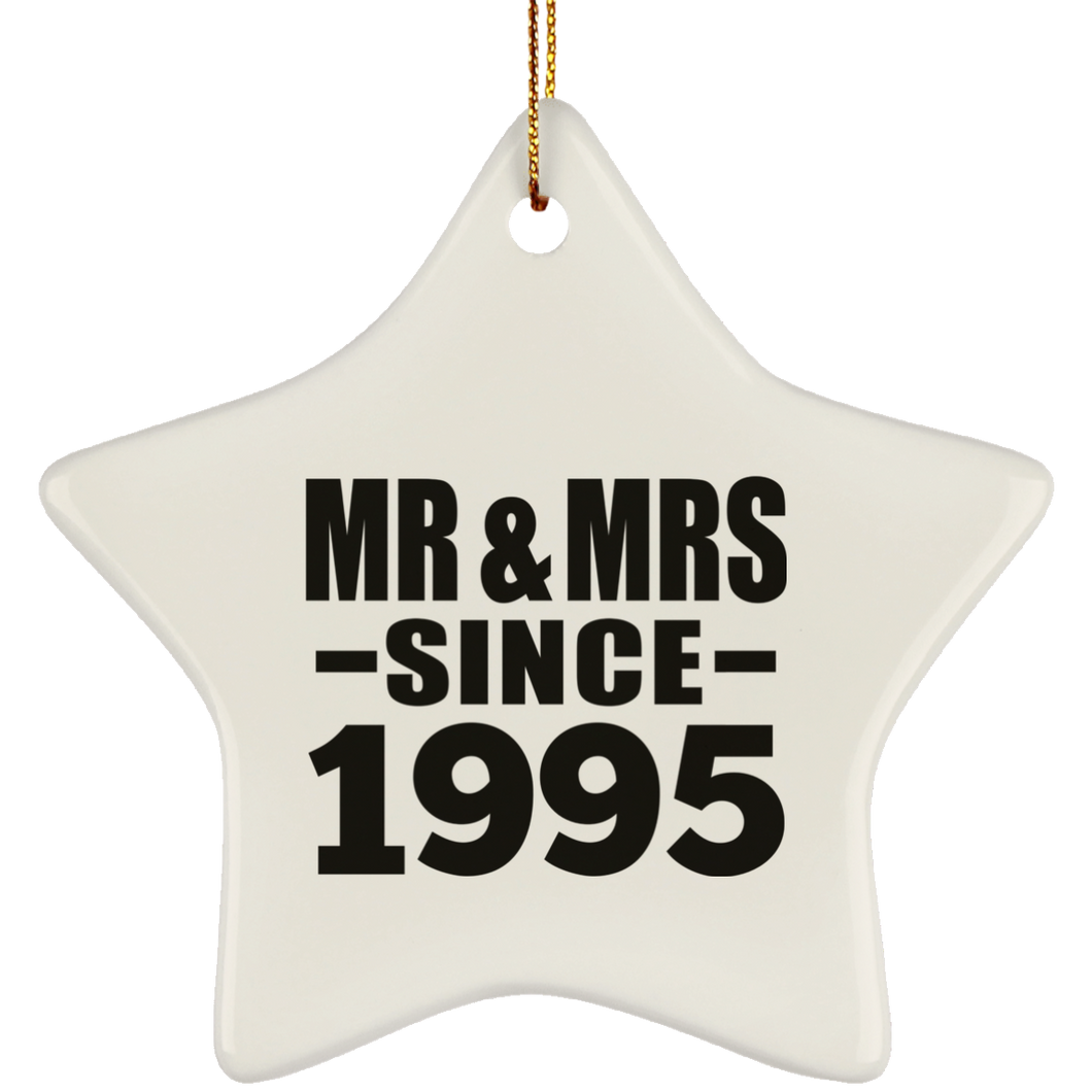 29th Anniversary Mr & Mrs Since 1995 - Star Ornament