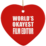 World's Okayest Film Editor - Heart Ornament