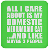 All I Care About Is My Domestic Mediumhair Cat - Drink Coaster