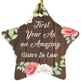 First Year As An Amazing Sister In Law - Star Ornament A