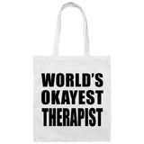 World's Okayest Therapist - Tote Bag White