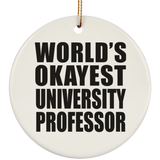World's Okayest University Professor - Circle Ornament