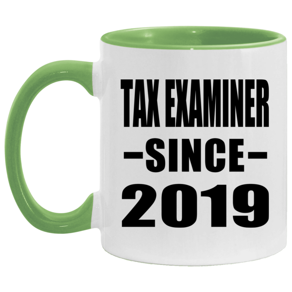 Tax Examiner Since 2019 - 11oz Accent Mug Green