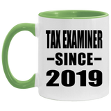 Tax Examiner Since 2019 - 11oz Accent Mug Green