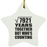 89th Anniversary Square Root of 7921 Years Who's Counting - Star Ornament