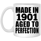 123rd Birthday Made In 1901 Aged To Perfection - 11oz Coffee Mug