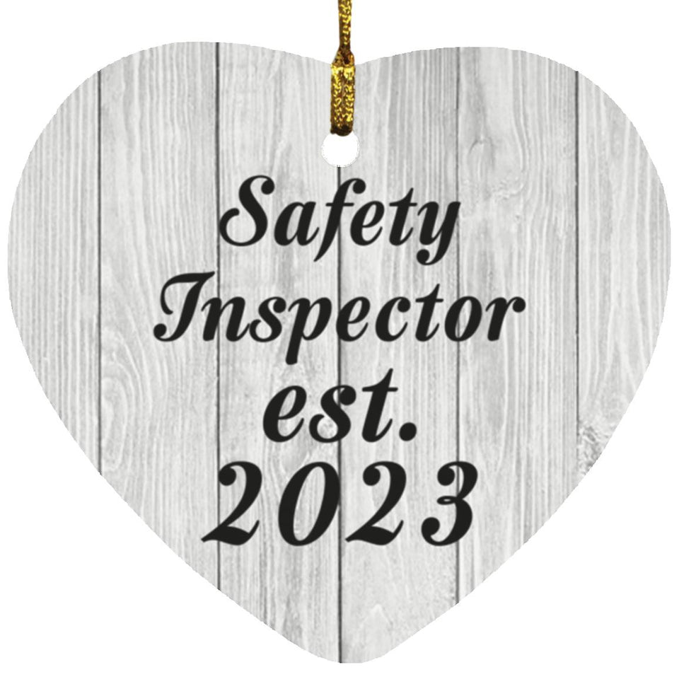 Safety Inspector Established Est. 2023 - Heart Ornament F