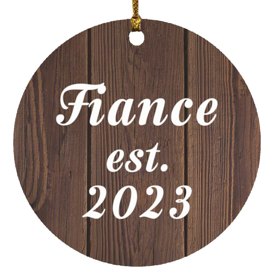 Fiance Established EST. 2023 - Circle Ornament D