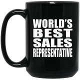World's Best Sales Representative - 15 Oz Coffee Mug Black