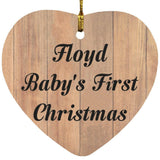 Floyd Baby's First Christmas - Heart Ornament C