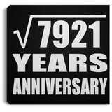 89th Anniversary Square Root of 7921 Years Anniversary - Canvas Square