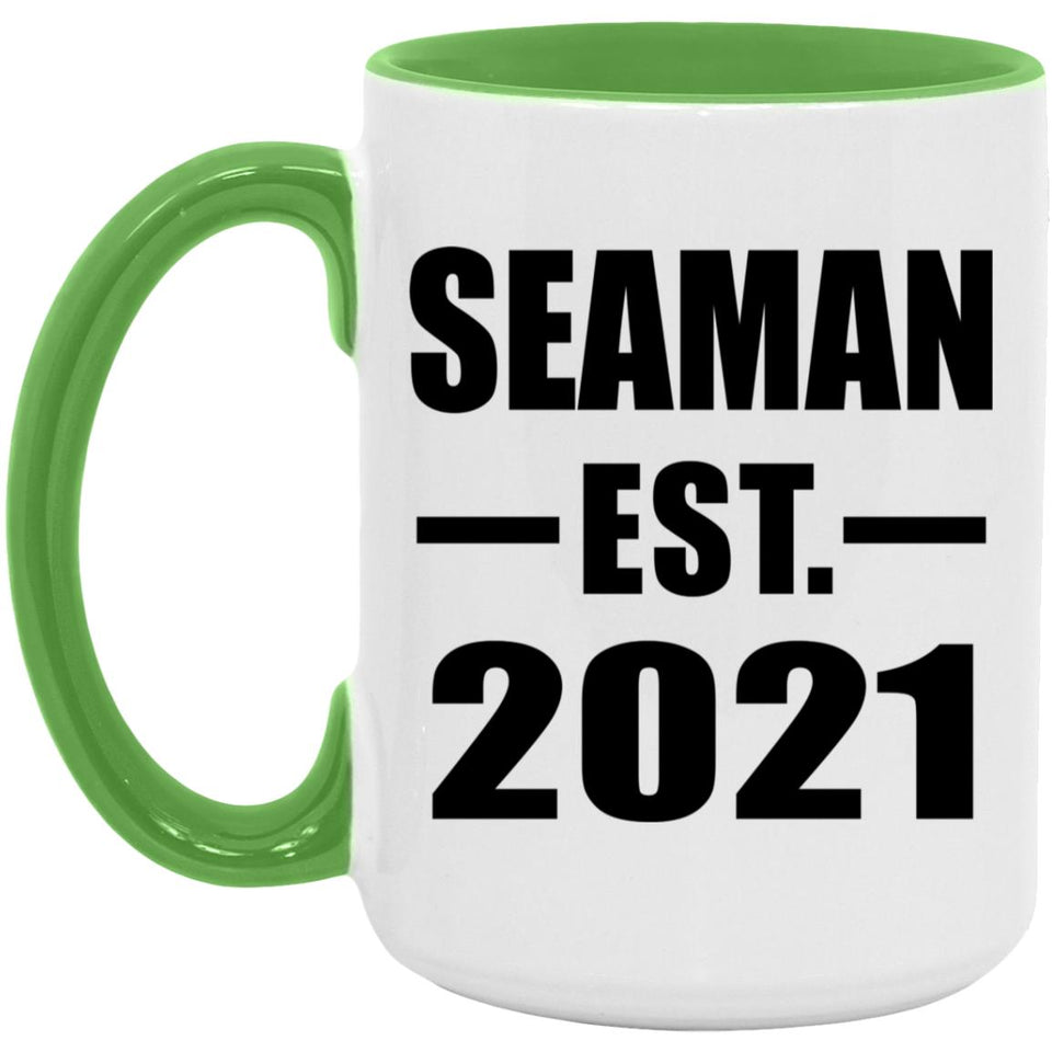 Seaman Established EST. 2021 - 15oz Accent Mug Green