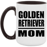 Golden Retriever Mom - 15oz Accent Mug Black