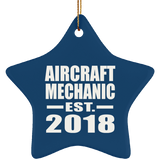 Aircraft Mechanic Established EST. 2018 - Star Ornament