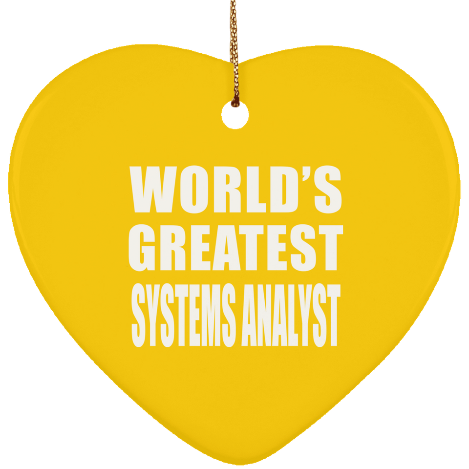 World's Greatest Systems Analyst - Heart Ornament