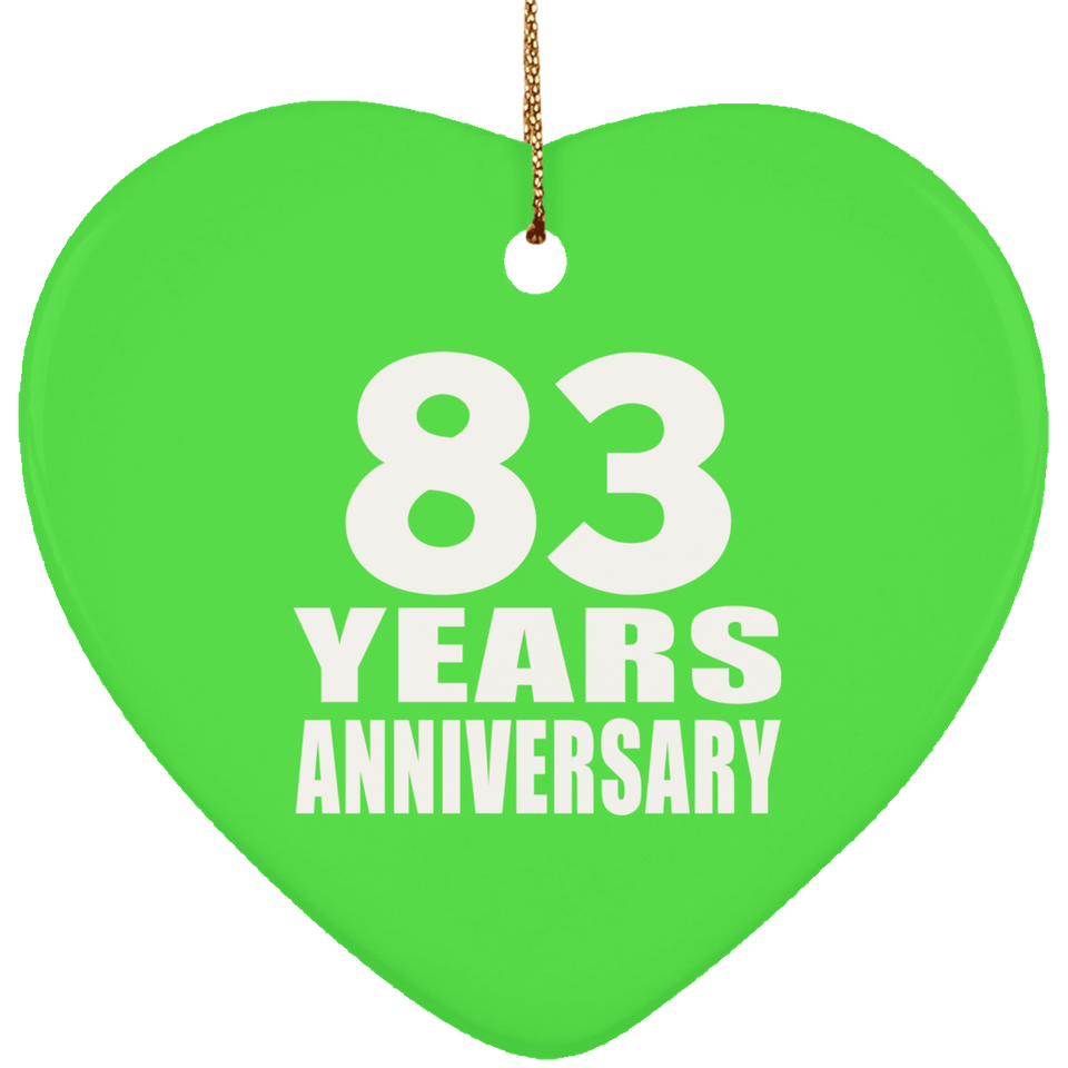 83rd Anniversary 83 Years - Heart Ornament